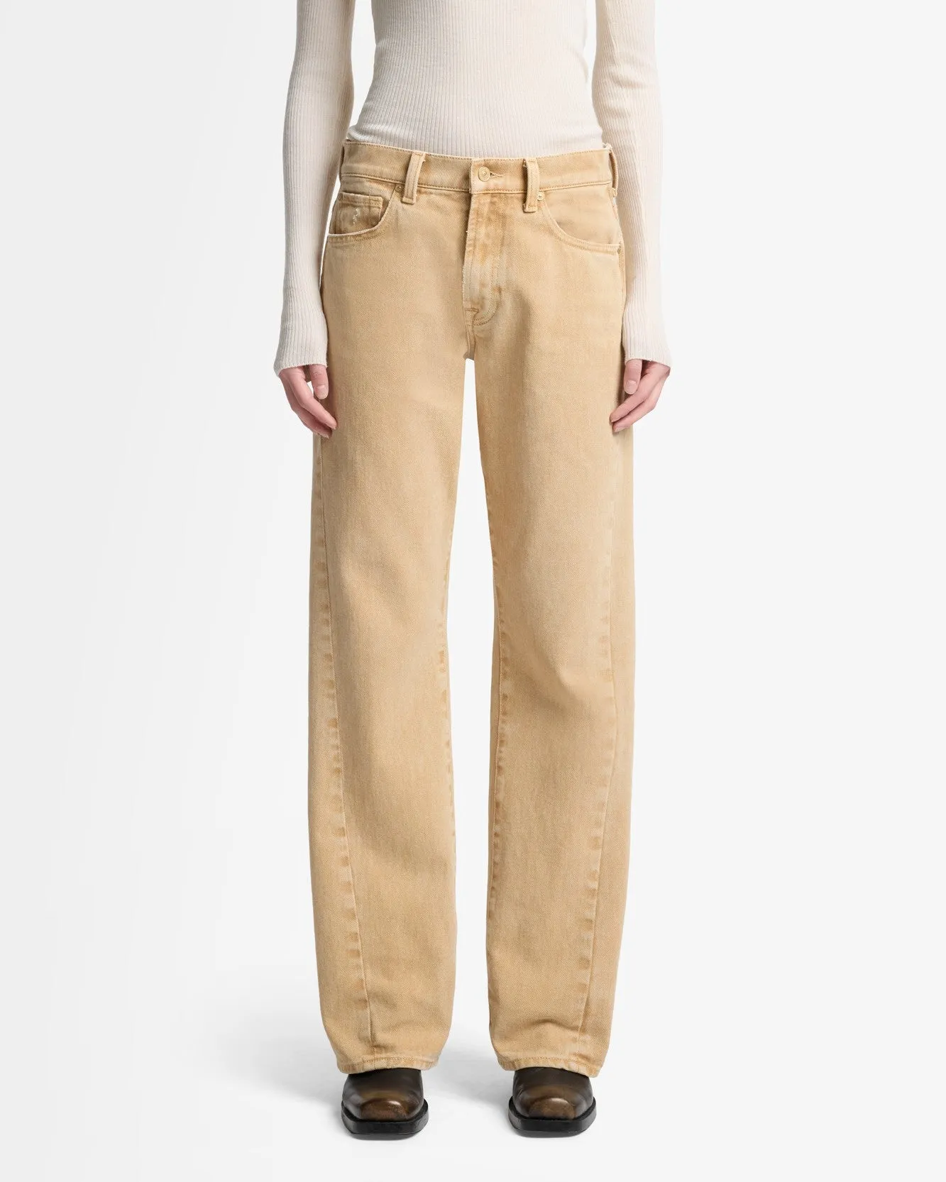 MANKIND Twisted Tess Trouser in Sand Dune sold by 7 For All Mankind product image thumbnail 3