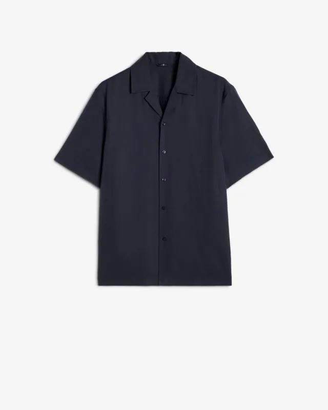 Lyocell Camp Shirt in Navy sold by 7 For All Mankind