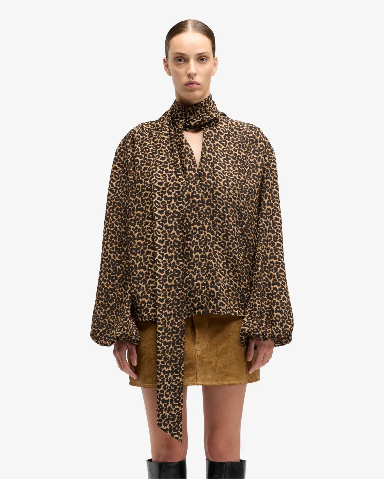 Silk Bow Shirt in Leo sold by 7 For All Mankind product image thumbnail 2