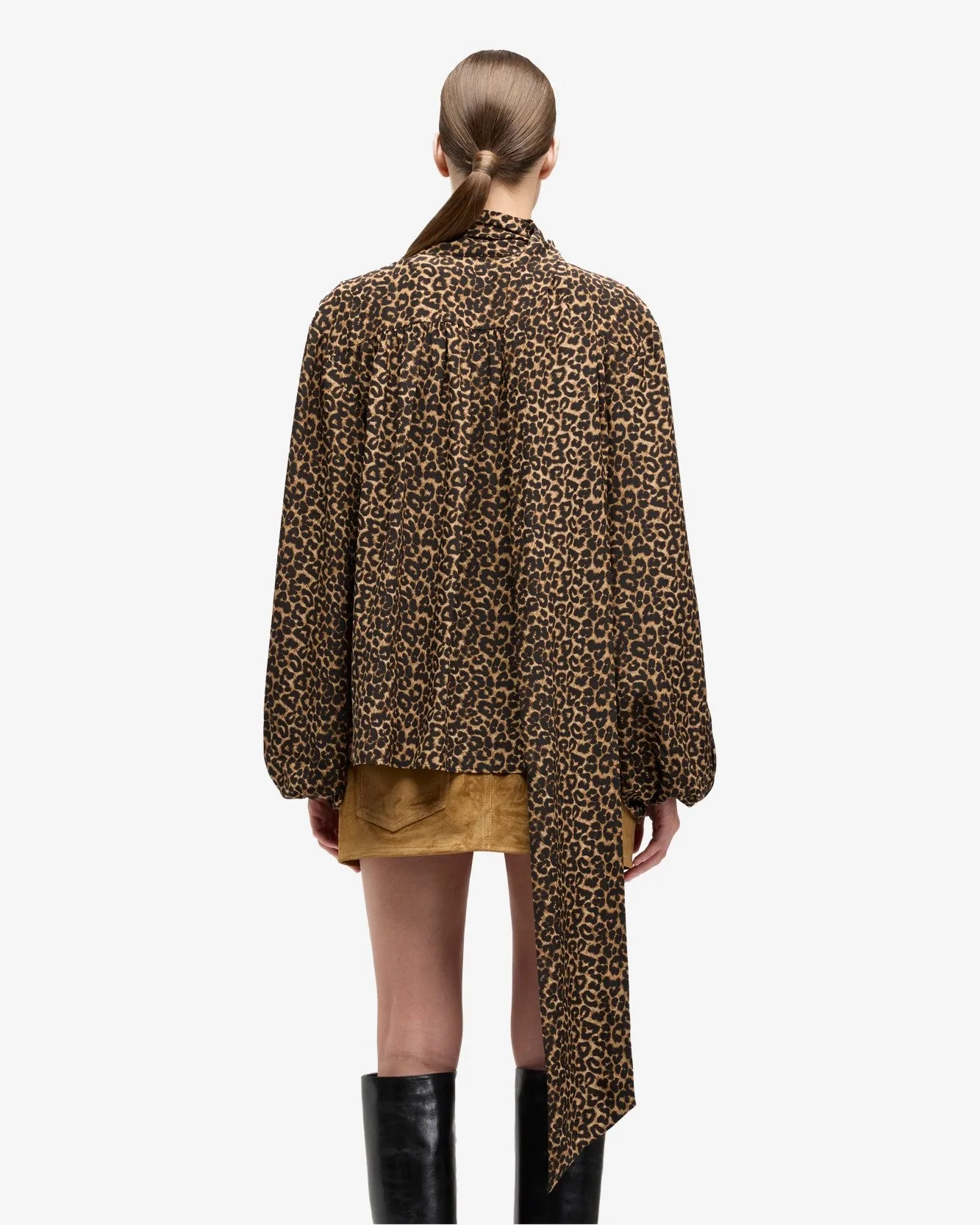 Silk Bow Shirt in Leo sold by 7 For All Mankind product image thumbnail 5