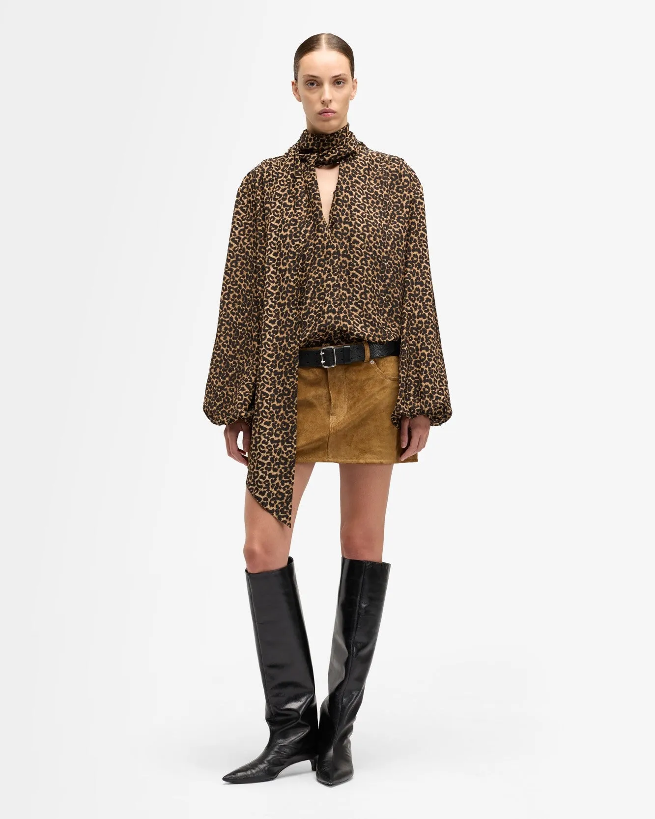 Silk Bow Shirt in Leo sold by 7 For All Mankind product image thumbnail 3