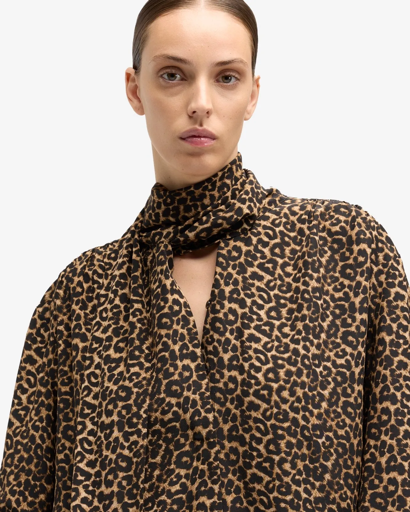 Silk Bow Shirt in Leo sold by 7 For All Mankind product image thumbnail 4