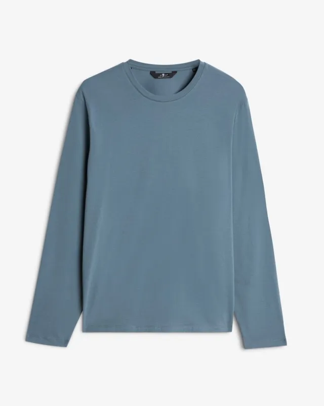 Luxe Performance Long Sleeve Tee in Titan sold by 7 For All Mankind