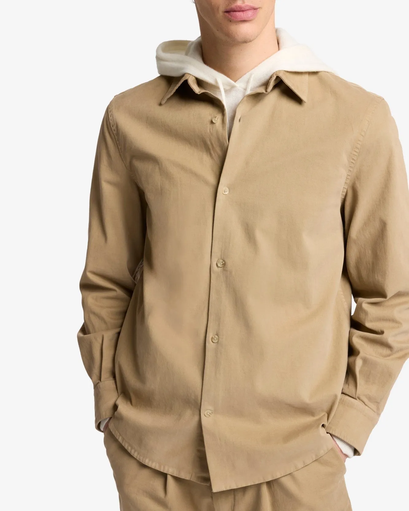 Comfort Twill Button Up Shirt In Silver Mink sold by 7 For All Mankind product image thumbnail 4
