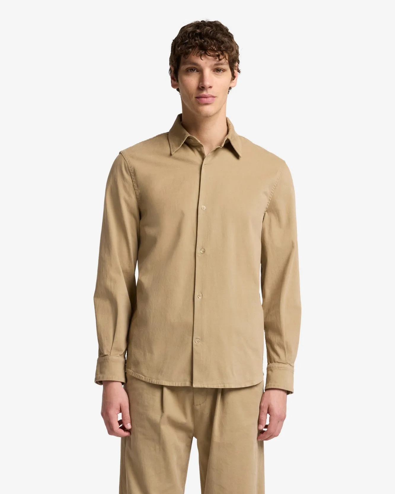 Comfort Twill Button Up Shirt In Silver Mink sold by 7 For All Mankind product image thumbnail 2