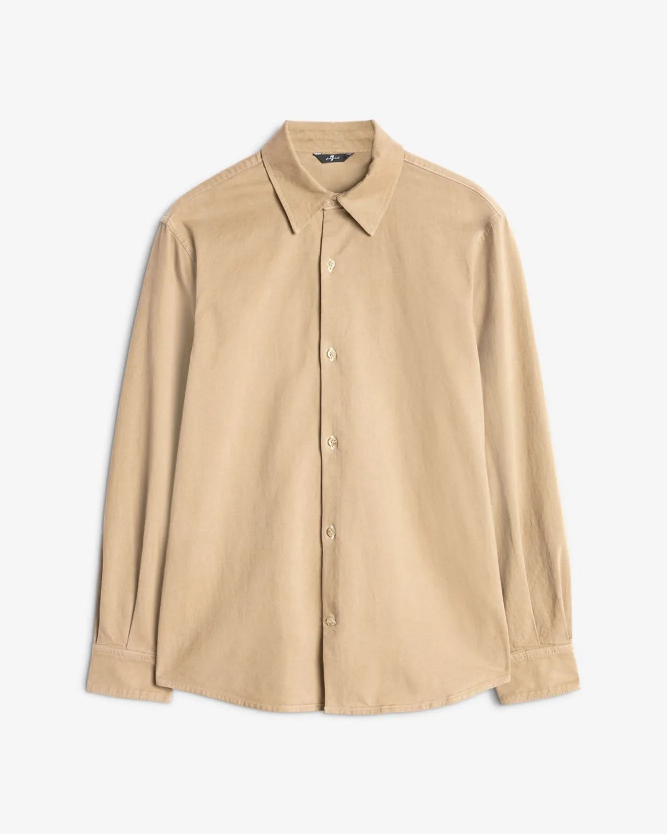 Comfort Twill Button Up Shirt In Silver Mink sold by 7 For All Mankind