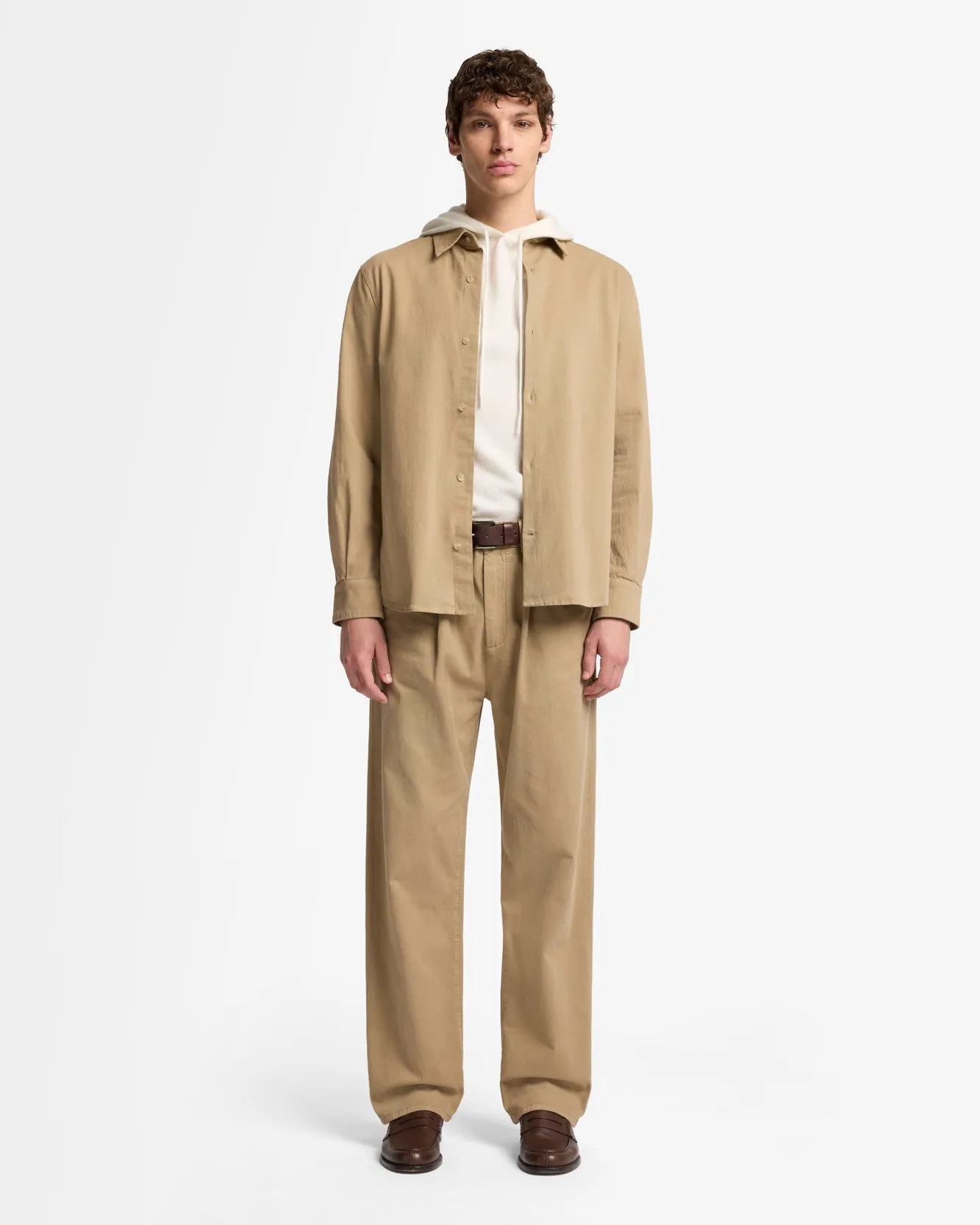 Comfort Twill Button Up Shirt In Silver Mink sold by 7 For All Mankind product image thumbnail 3