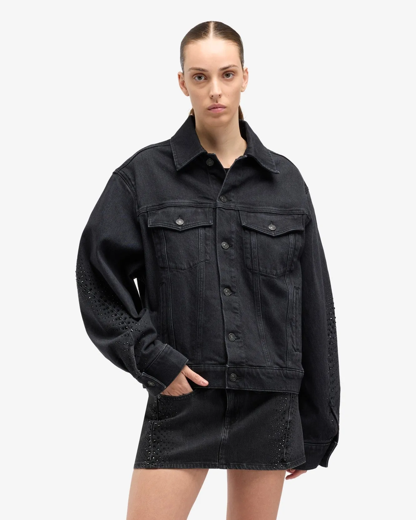 MANKIND Twisted Trucker Jacket in Thunderstorm sold by 7 For All Mankind product image thumbnail 2