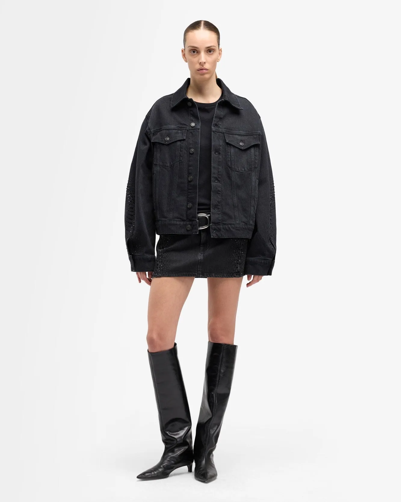 MANKIND Twisted Trucker Jacket in Thunderstorm sold by 7 For All Mankind product image thumbnail 3