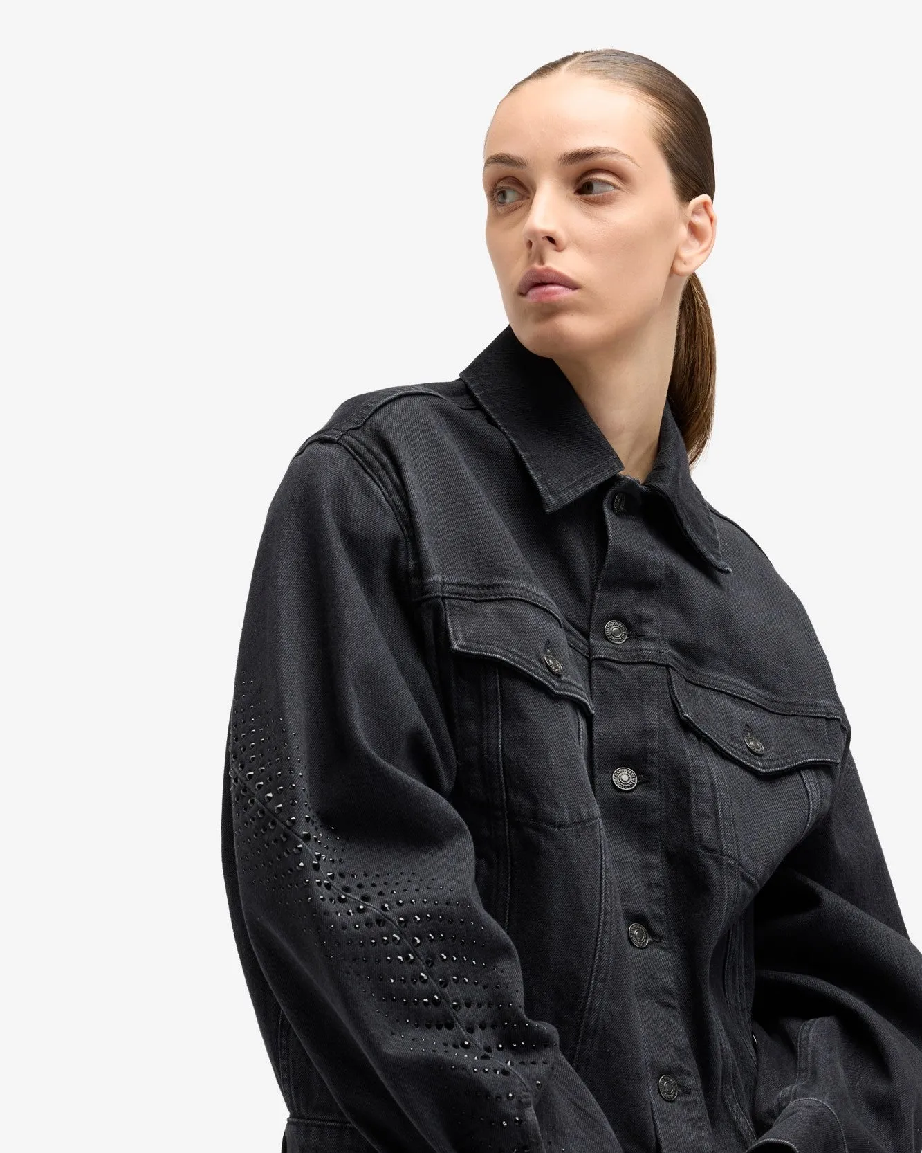 MANKIND Twisted Trucker Jacket in Thunderstorm sold by 7 For All Mankind product image thumbnail 4