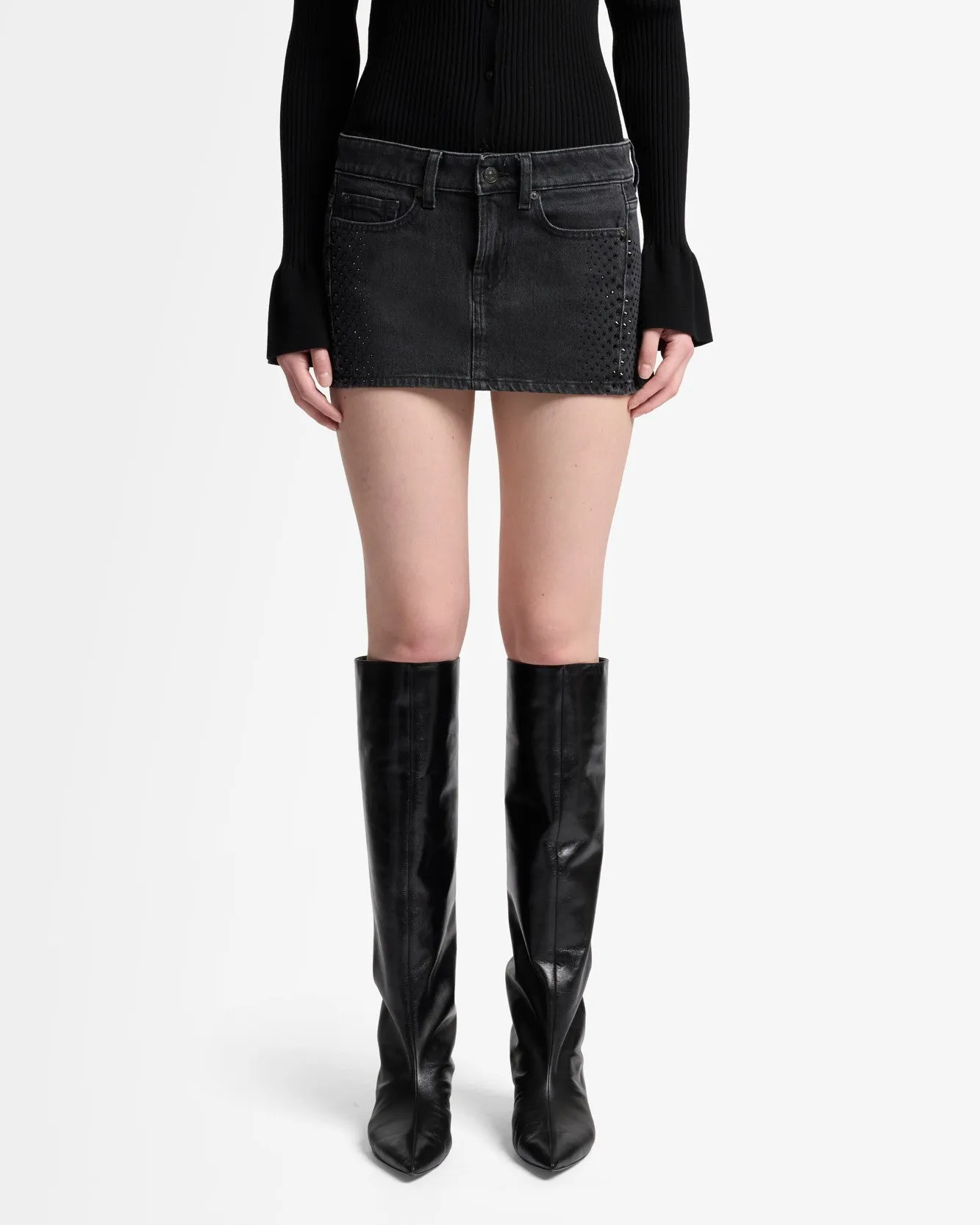 MANKIND Twisted Cherry Skirt in Thunder Storm sold by 7 For All Mankind product image thumbnail 3