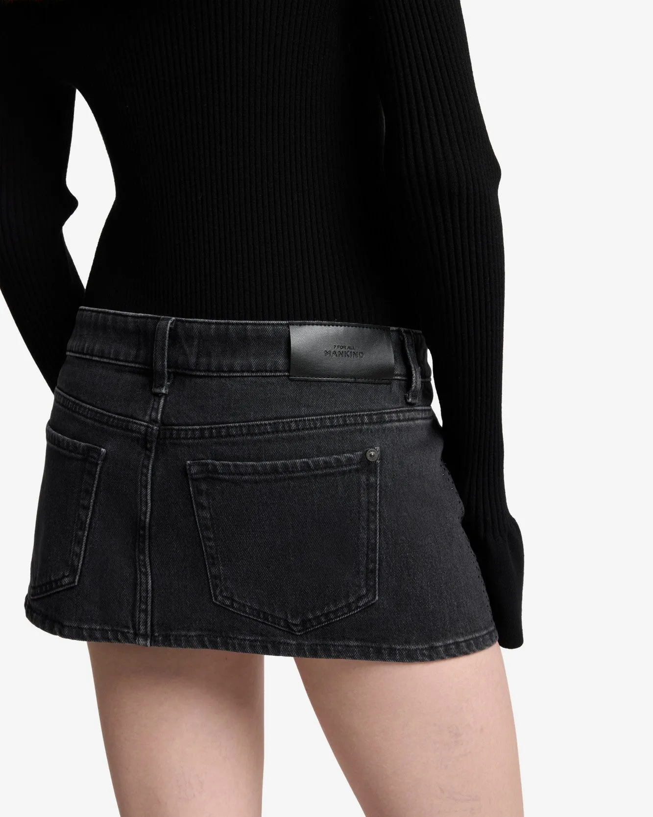 MANKIND Twisted Cherry Skirt in Thunder Storm sold by 7 For All Mankind product image thumbnail 4