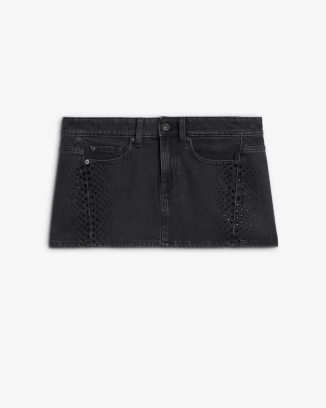 MANKIND Twisted Cherry Skirt in Thunder Storm sold by 7 For All Mankind