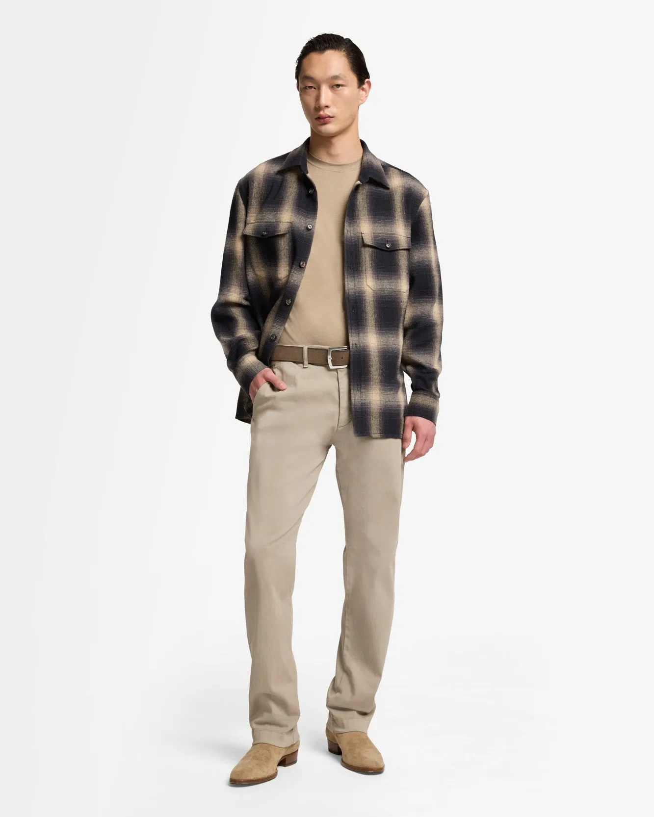 Lyocell Crewneck Tee in Silver Mink sold by 7 For All Mankind product image thumbnail 3