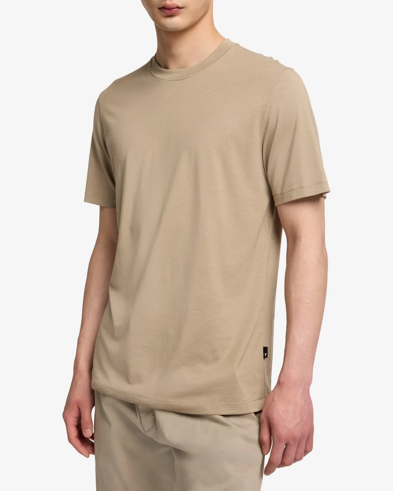 Lyocell Crewneck Tee in Silver Mink sold by 7 For All Mankind product image thumbnail 4