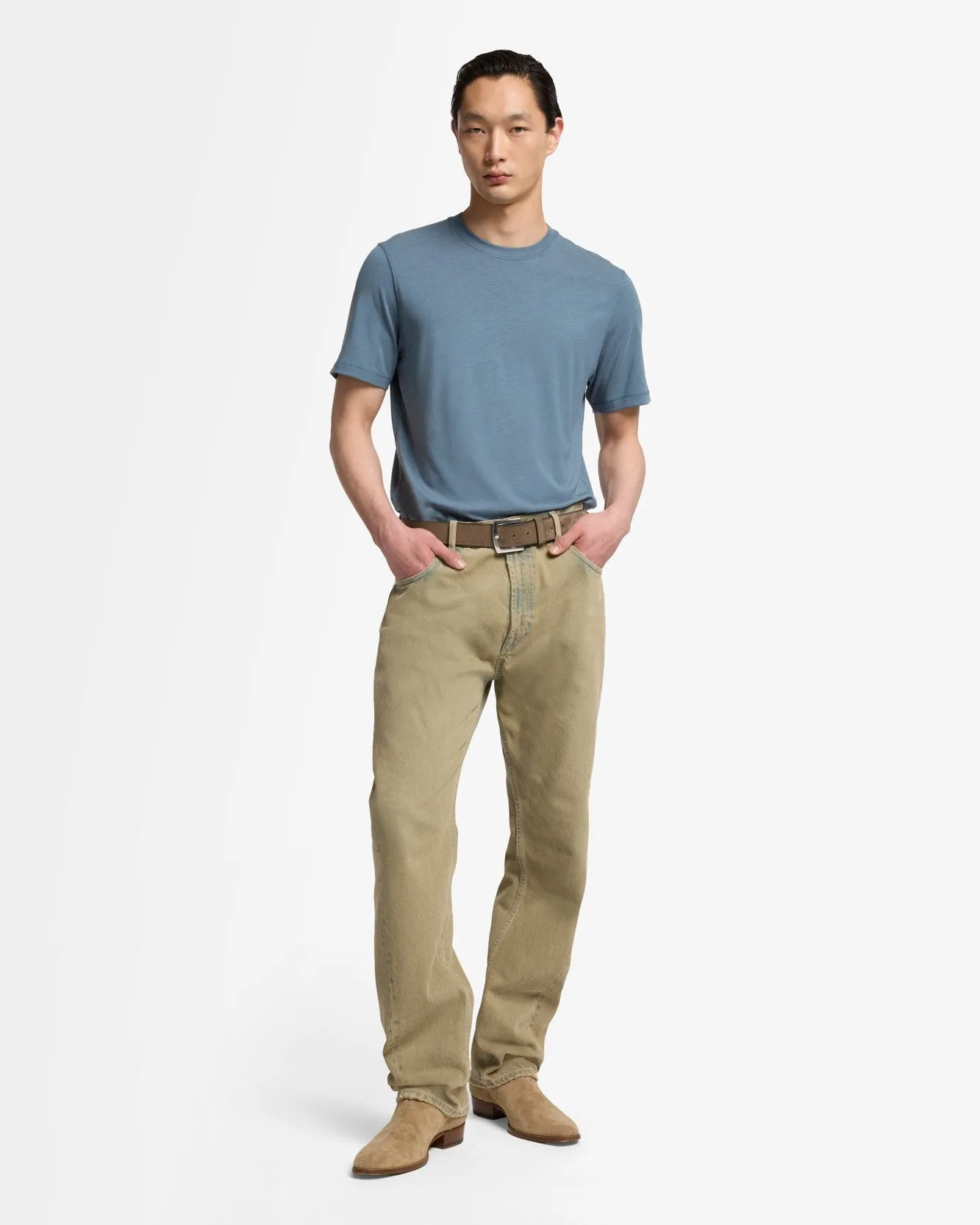 Lyocell Crewneck Tee in Titan sold by 7 For All Mankind product image thumbnail 3