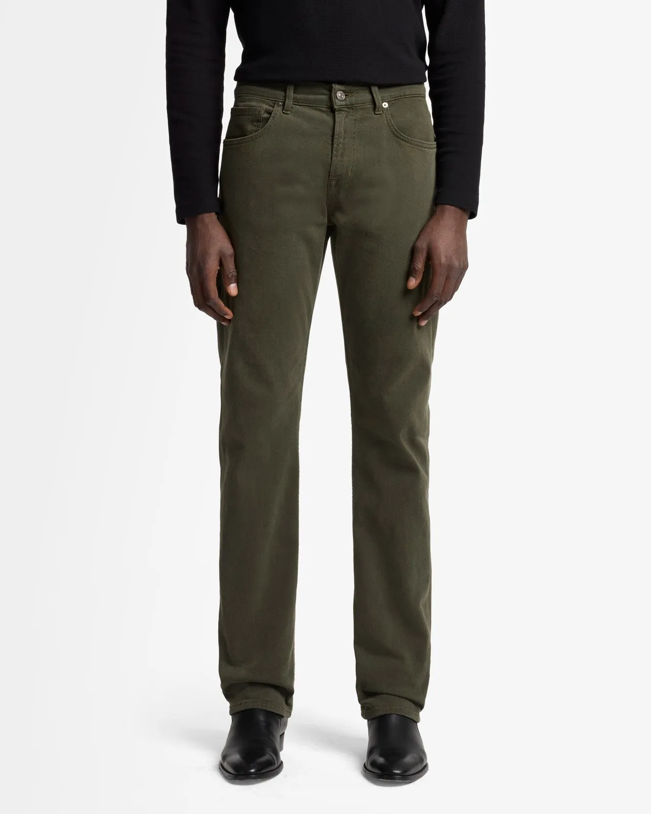 Left Hand The Straight In Dark Olive sold by 7 For All Mankind product image thumbnail 3