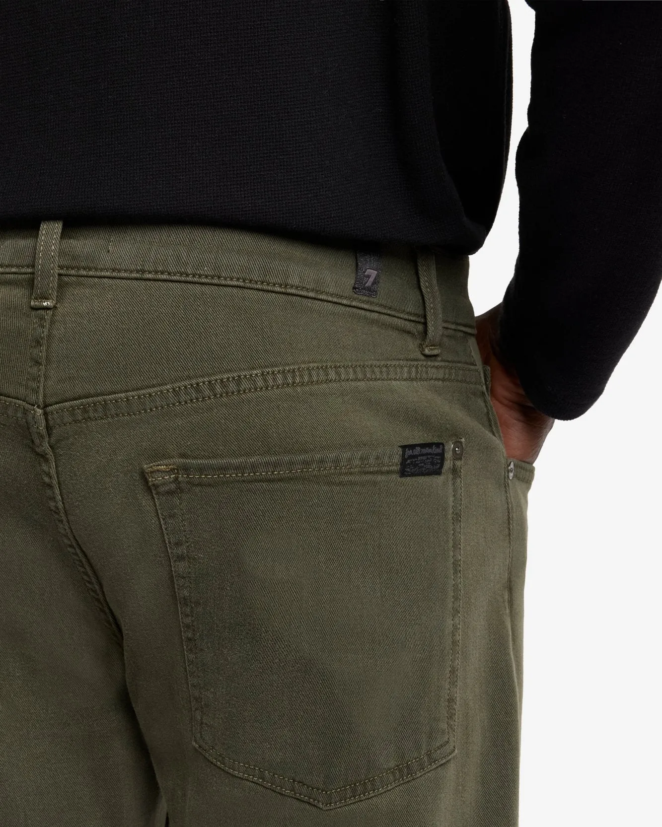 Left Hand The Straight In Dark Olive sold by 7 For All Mankind product image thumbnail 4