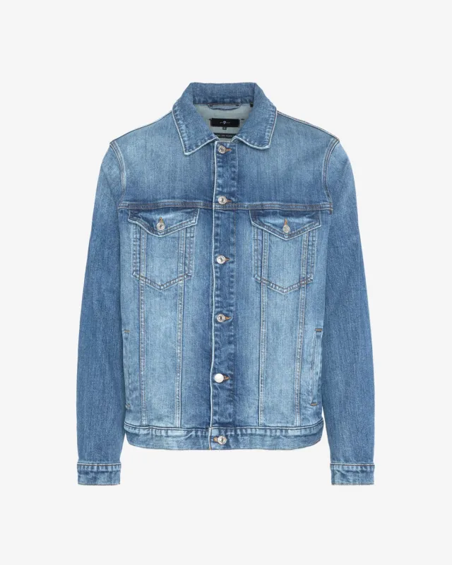Multicount Perfect Trucker Jacket In Reason sold by 7 For All Mankind