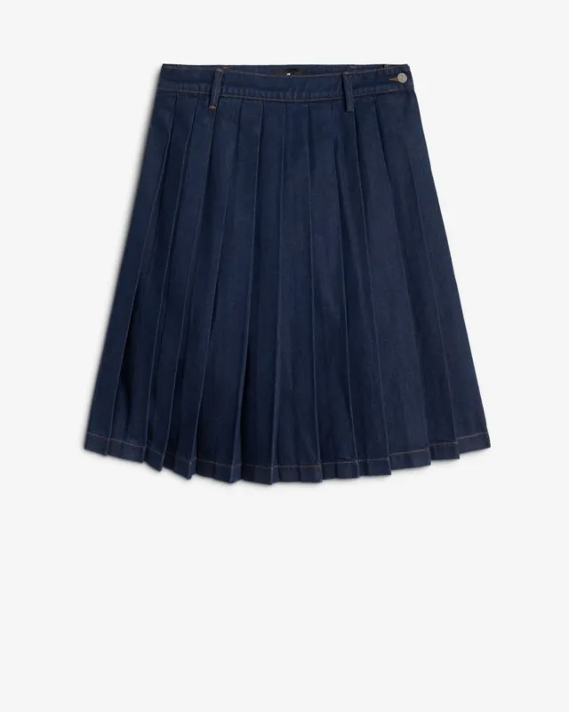 MANKIND Pleated Midi Skirt in Franklin sold by 7 For All Mankind