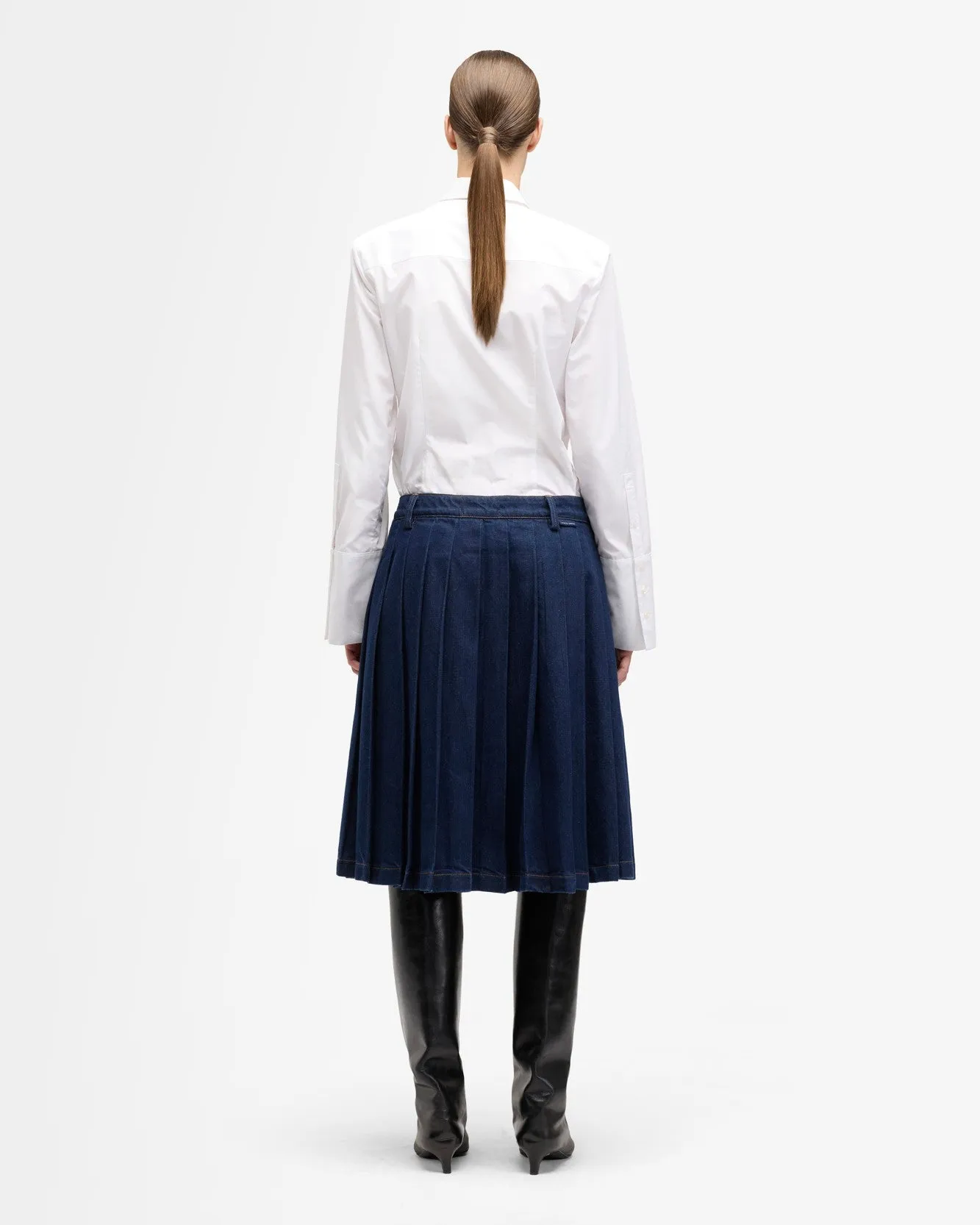 MANKIND Pleated Midi Skirt in Franklin sold by 7 For All Mankind product image thumbnail 5