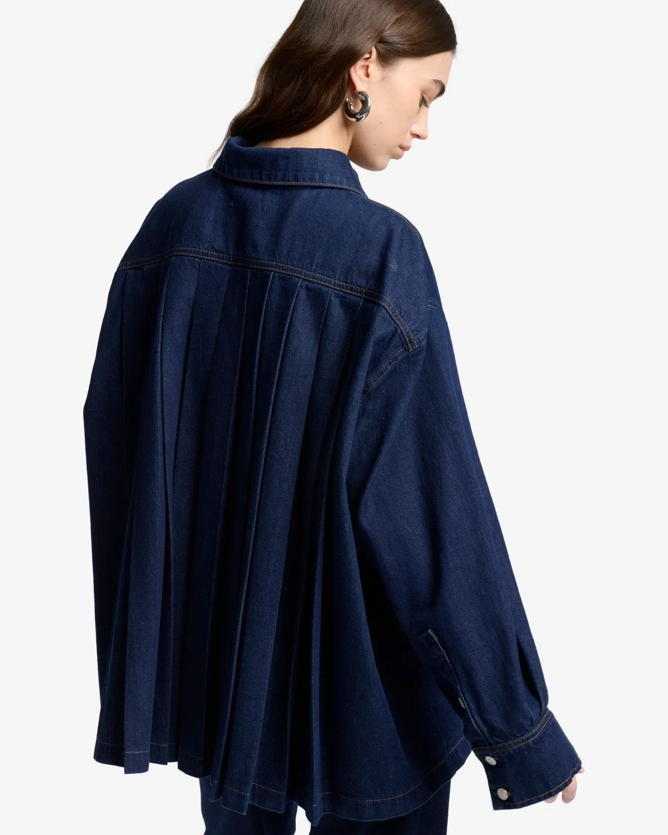 MANKIND Pleated Overshirt in Franklin sold by 7 For All Mankind product image thumbnail 4