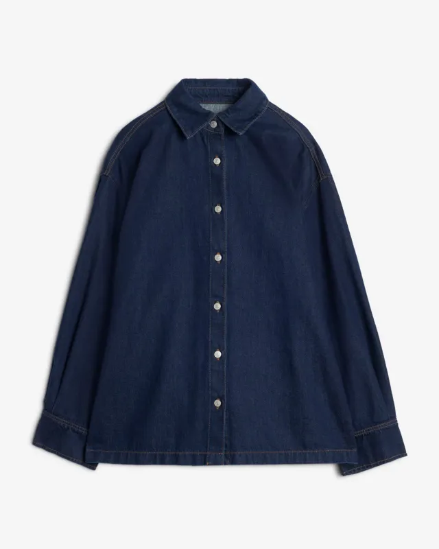 MANKIND Pleated Overshirt in Franklin sold by 7 For All Mankind
