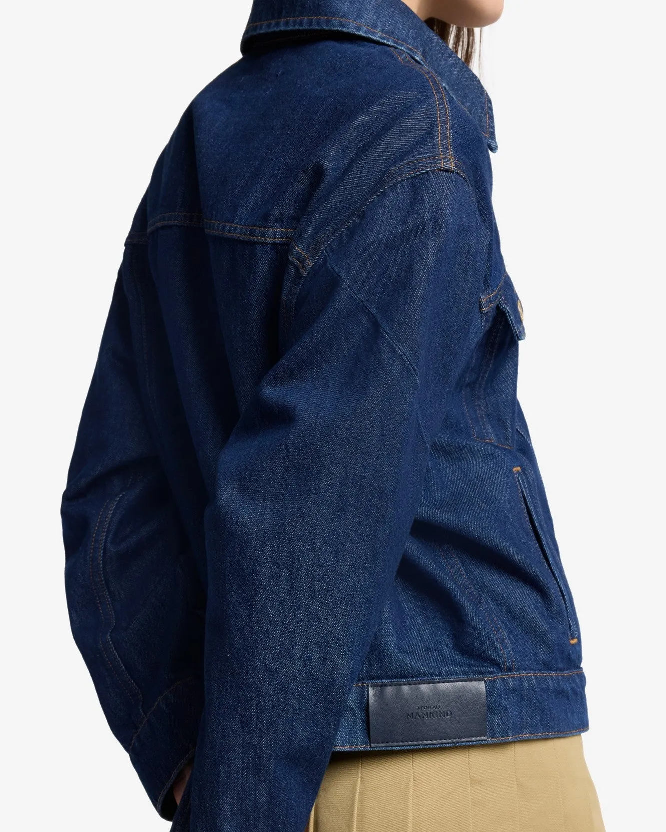 MANKIND Twisted Trucker Jacket in Blue Petal sold by 7 For All Mankind product image thumbnail 4