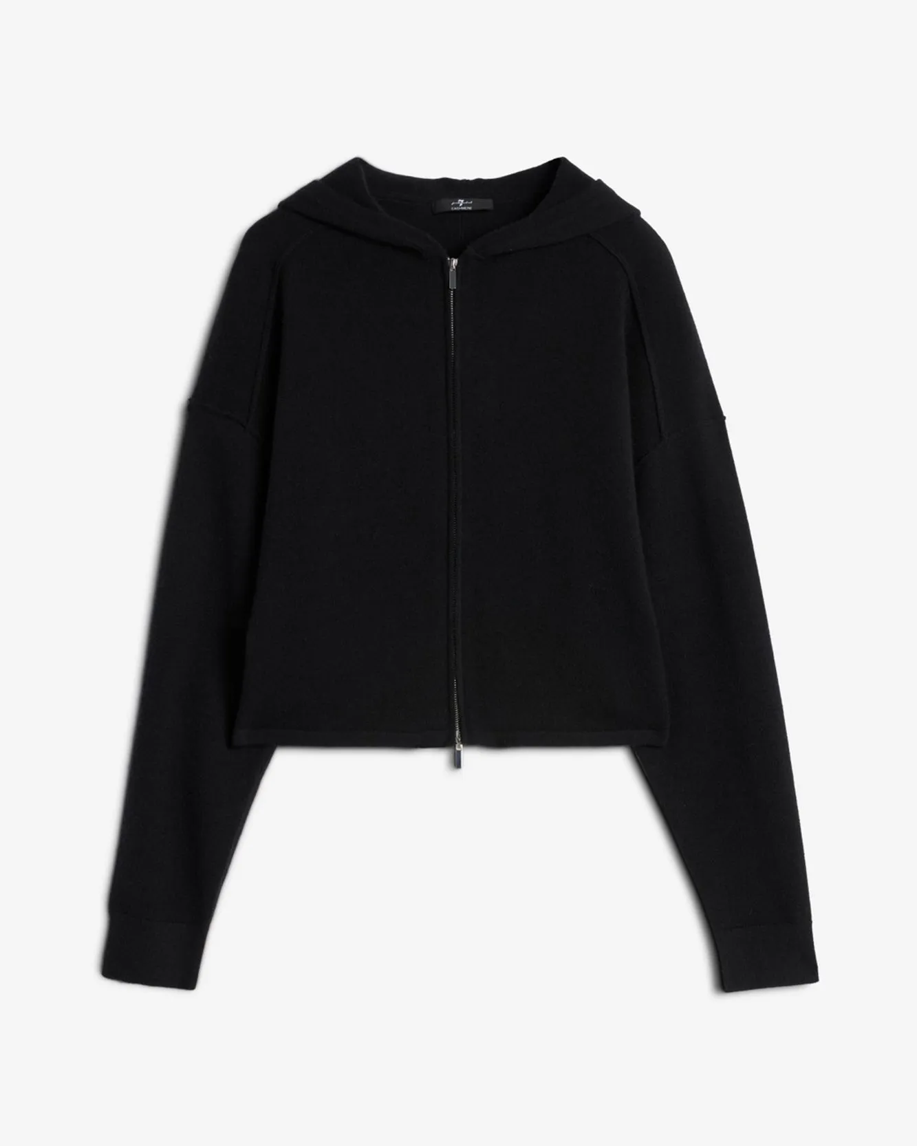 Cashmere Zipper Hoodie in Coal sold by 7 For All Mankind