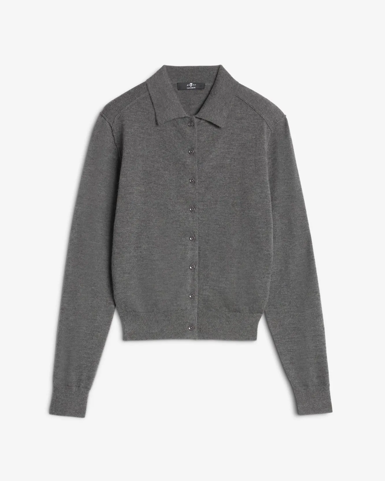 Cashmere Polo Cardigan in Korat sold by 7 For All Mankind