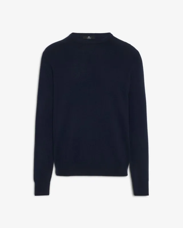 Cashmere Crewneck Sweater In Ink sold by 7 For All Mankind