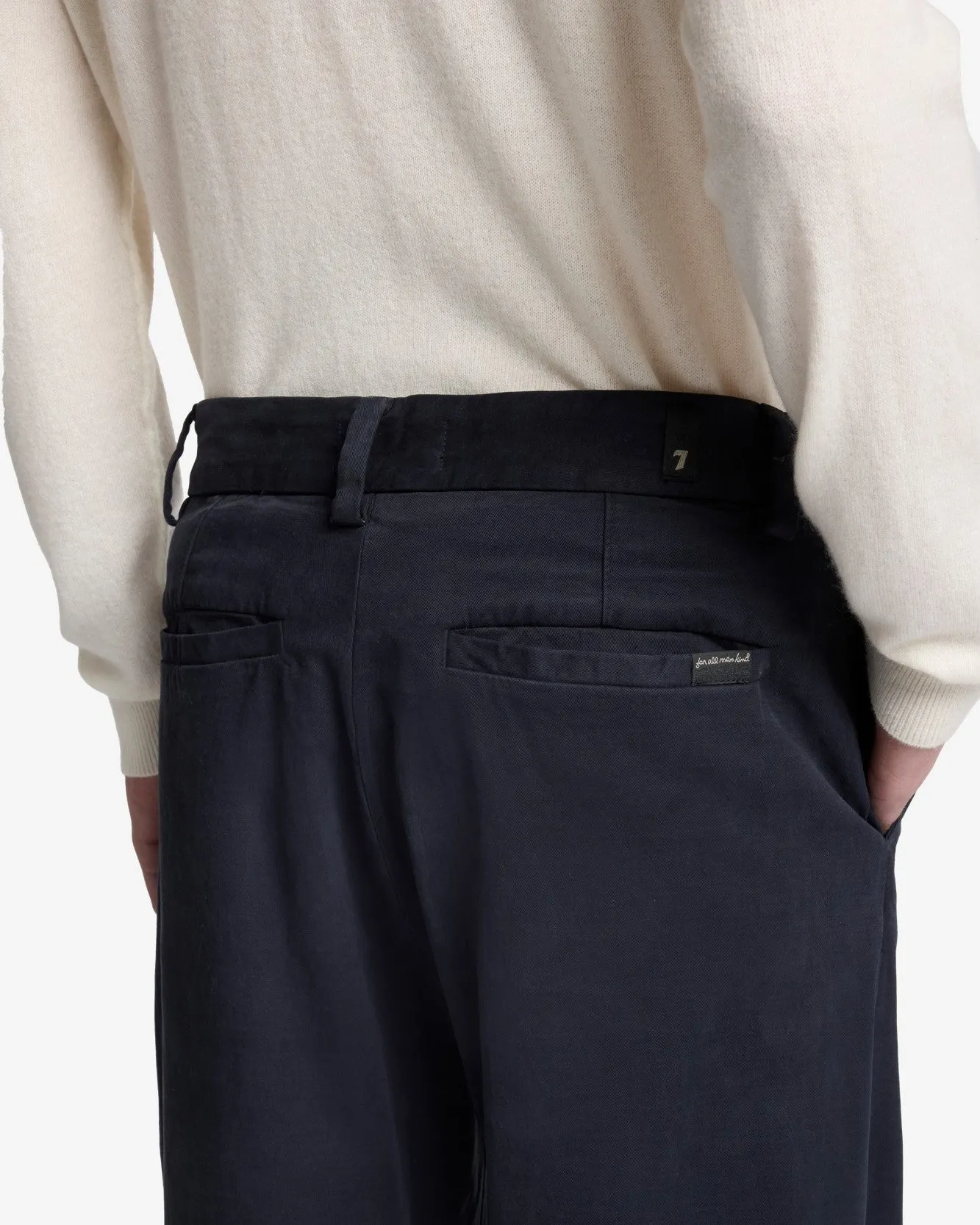 Comfort Twill Pleated Trouser In Vulcan sold by 7 For All Mankind product image thumbnail 4