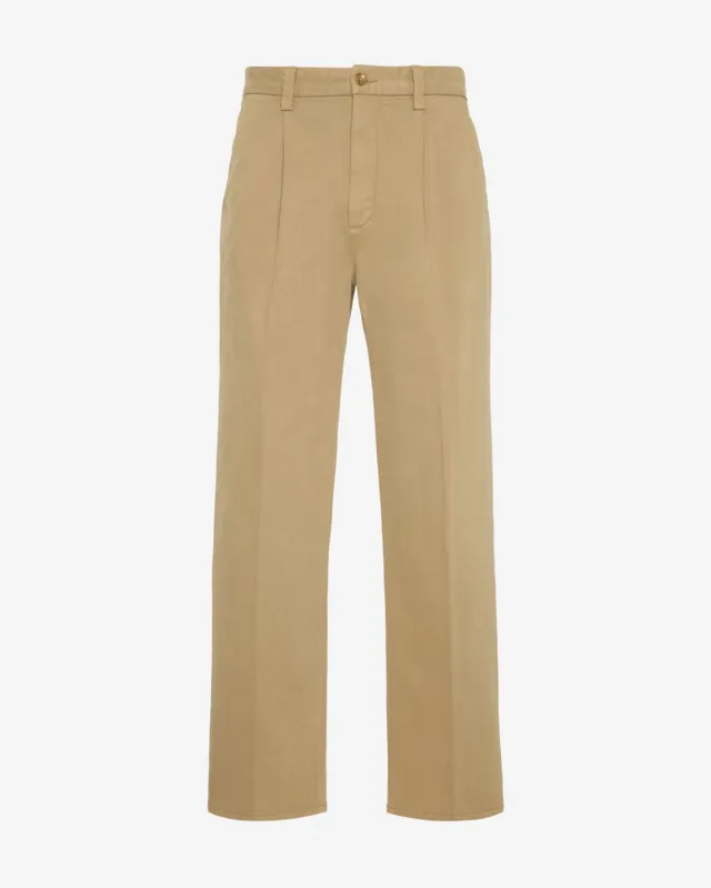 Comfort Twill Pleated Trouser In Silver Mink sold by 7 For All Mankind