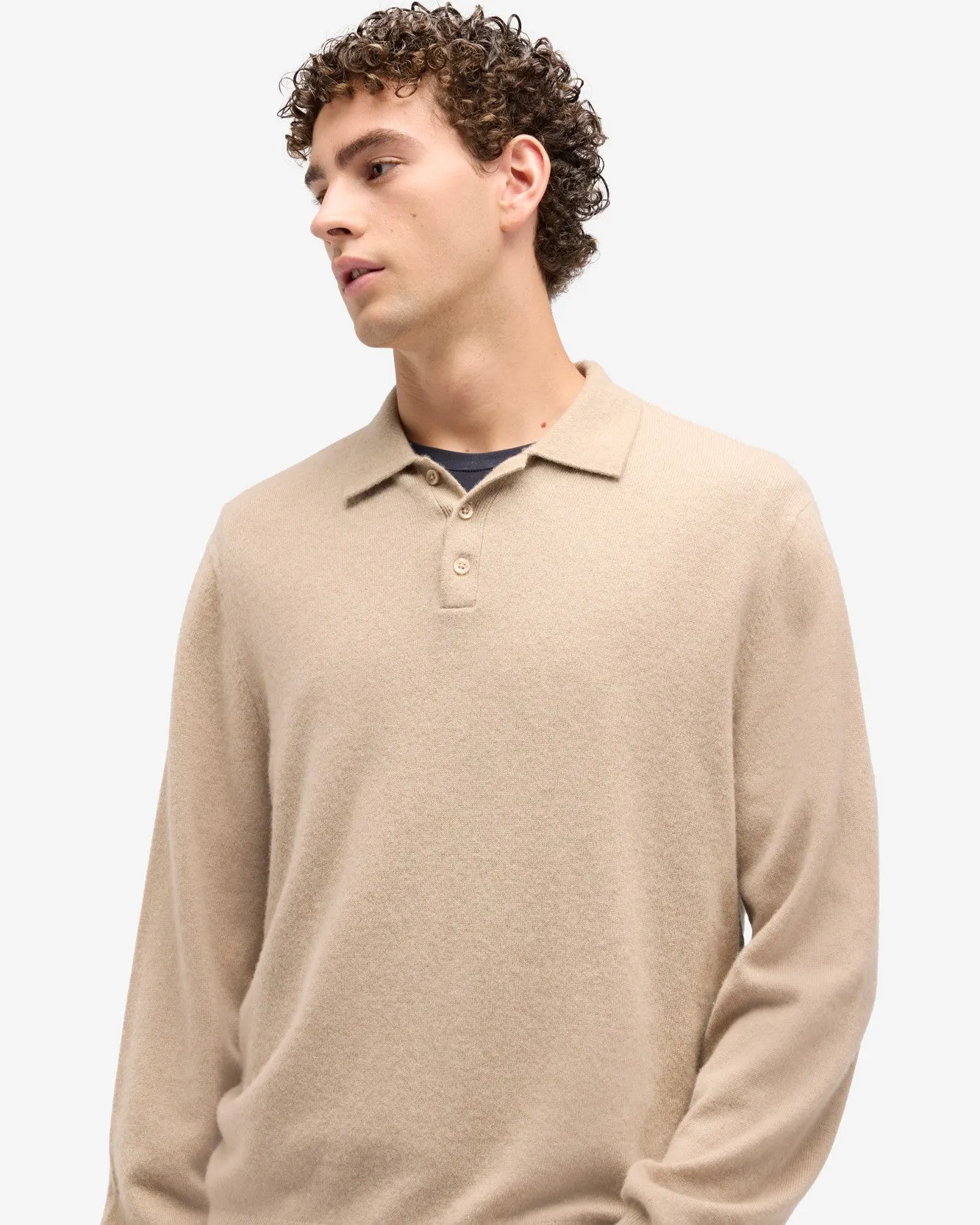 Cashmere Polo Sweater In Umber sold by 7 For All Mankind product image thumbnail 4