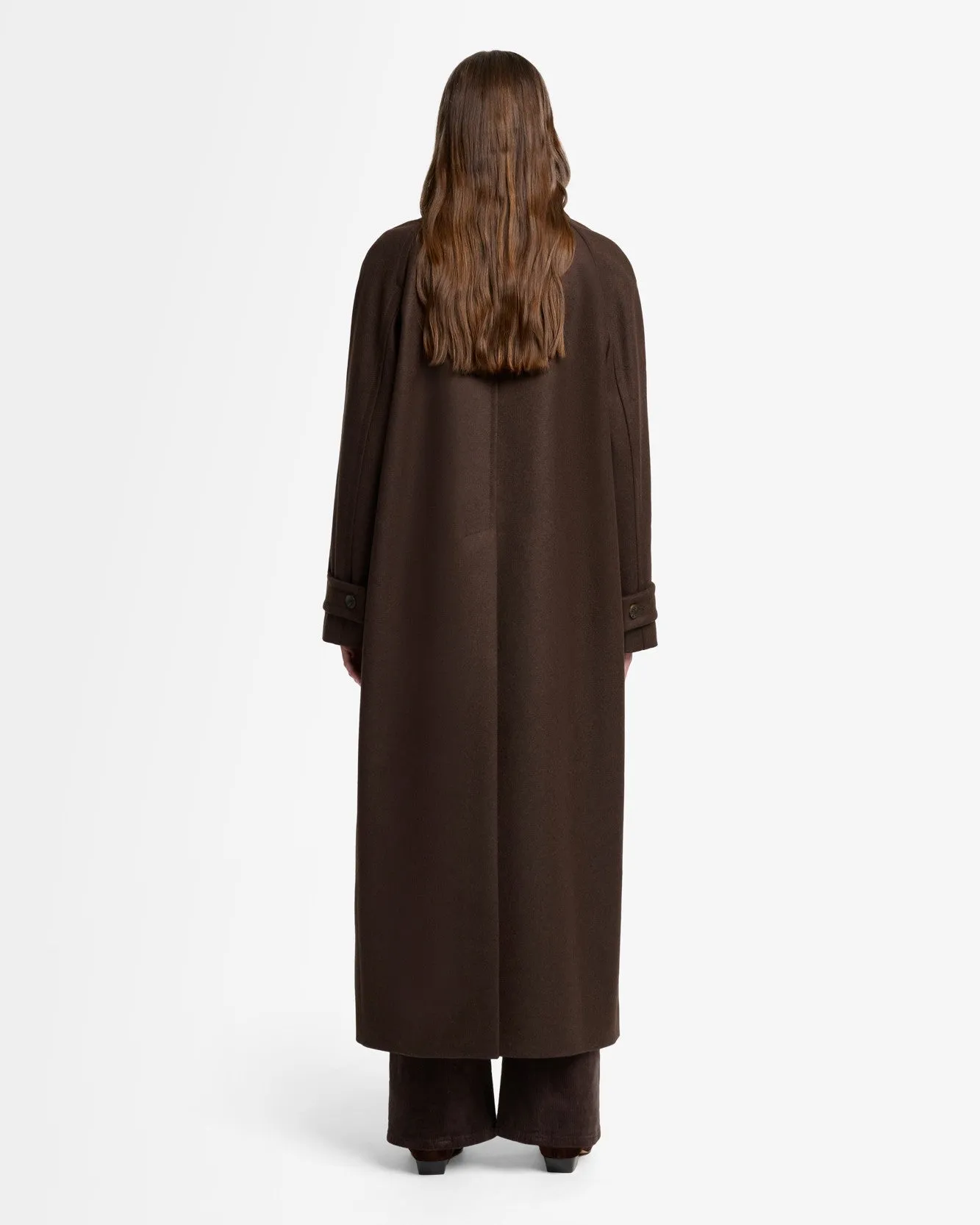 Wool Double Breasted Coat in Brown sold by 7 For All Mankind product image thumbnail 5