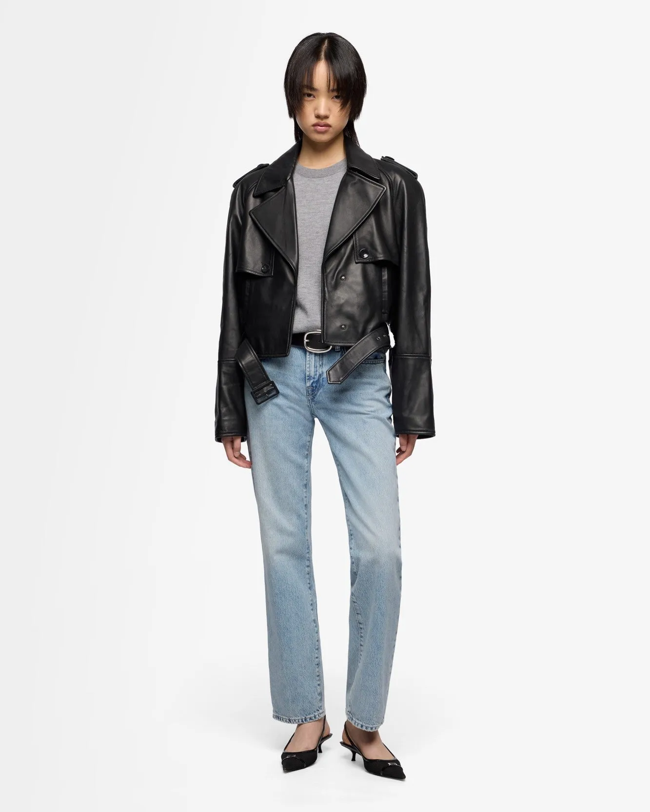 Cashmere Crewneck Sweater in Slate sold by 7 For All Mankind product image thumbnail 3