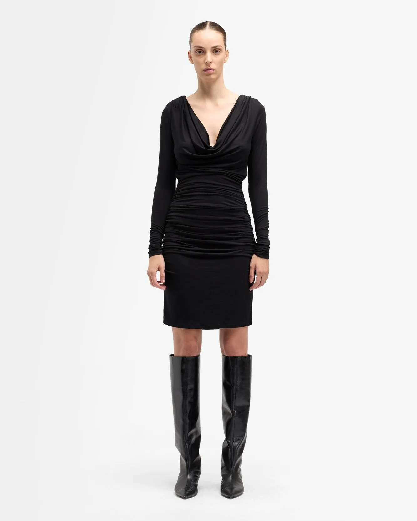 Draped Dress in Black sold by 7 For All Mankind product image thumbnail 2