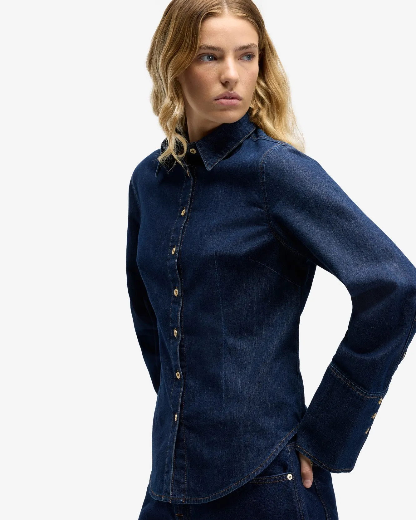 MANKIND Shaped Shirt in Indigo Soul sold by 7 For All Mankind product image thumbnail 4