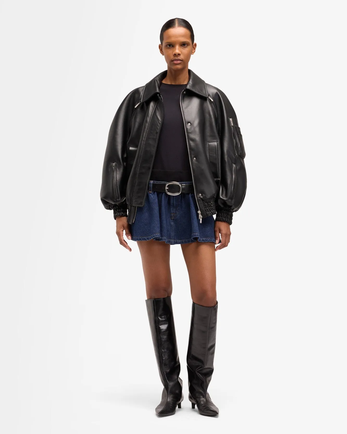 MANKIND Banded Mini Skirt in Indigo Soul sold by 7 For All Mankind product image thumbnail 2