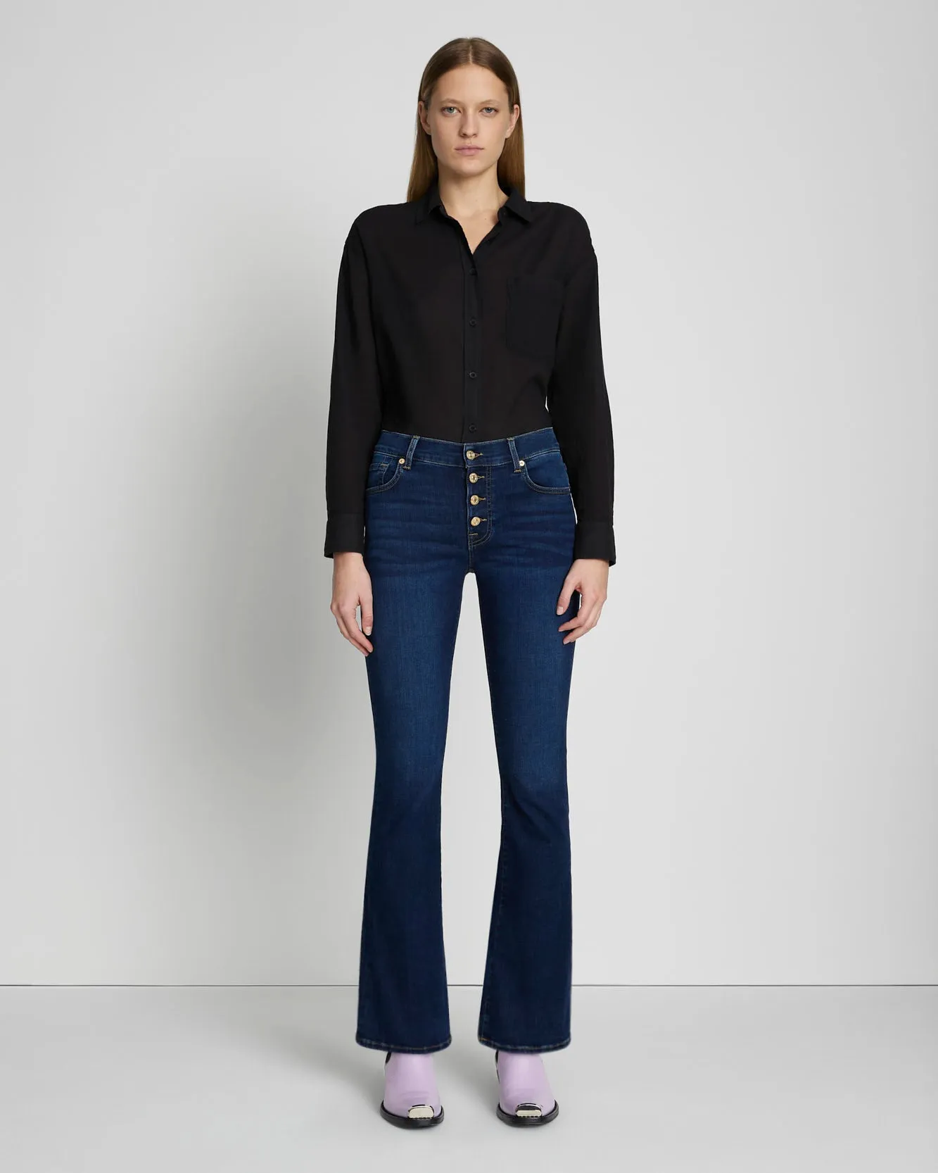 B(air) Bootcut Tailorless in Rinsed Indigo sold by 7 For All Mankind