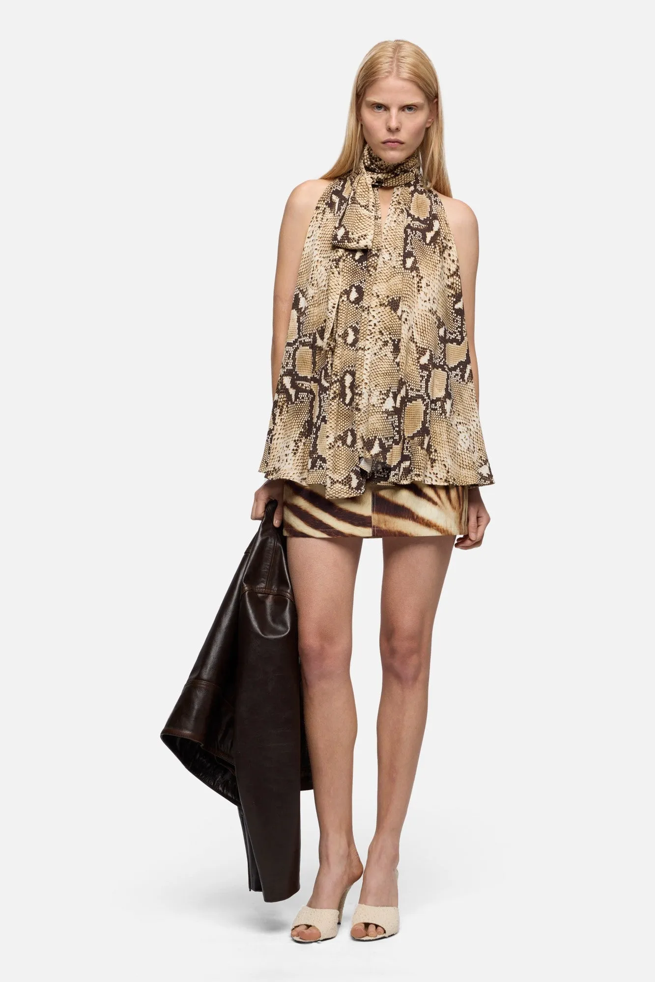 SLEEVELESS BLOUSE in Viscose Ecru sold by 7 For All Mankind product image thumbnail 2