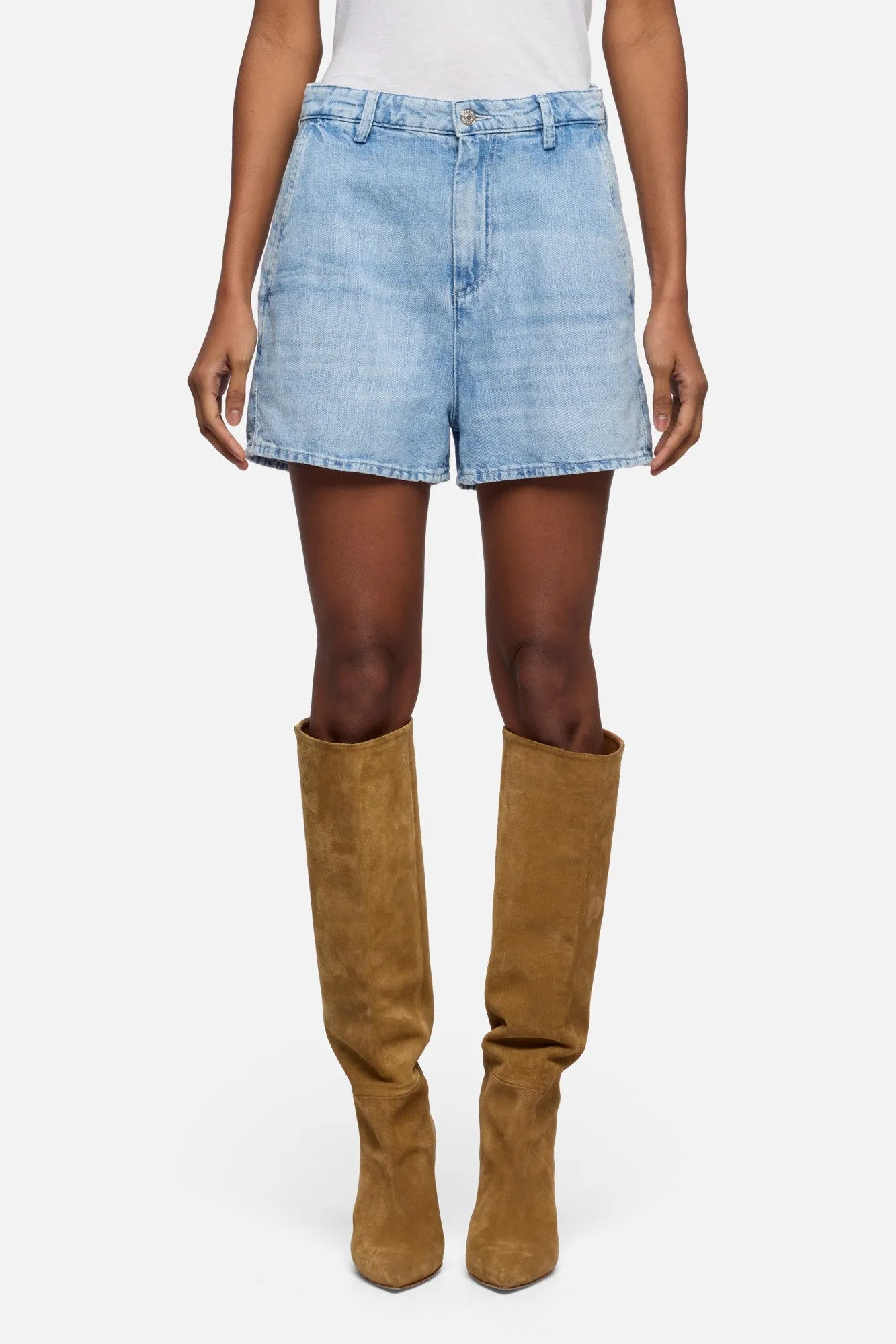 OFF SHOULDER BLOUSE in Silk Optical White sold by 7 For All Mankind product image thumbnail 3