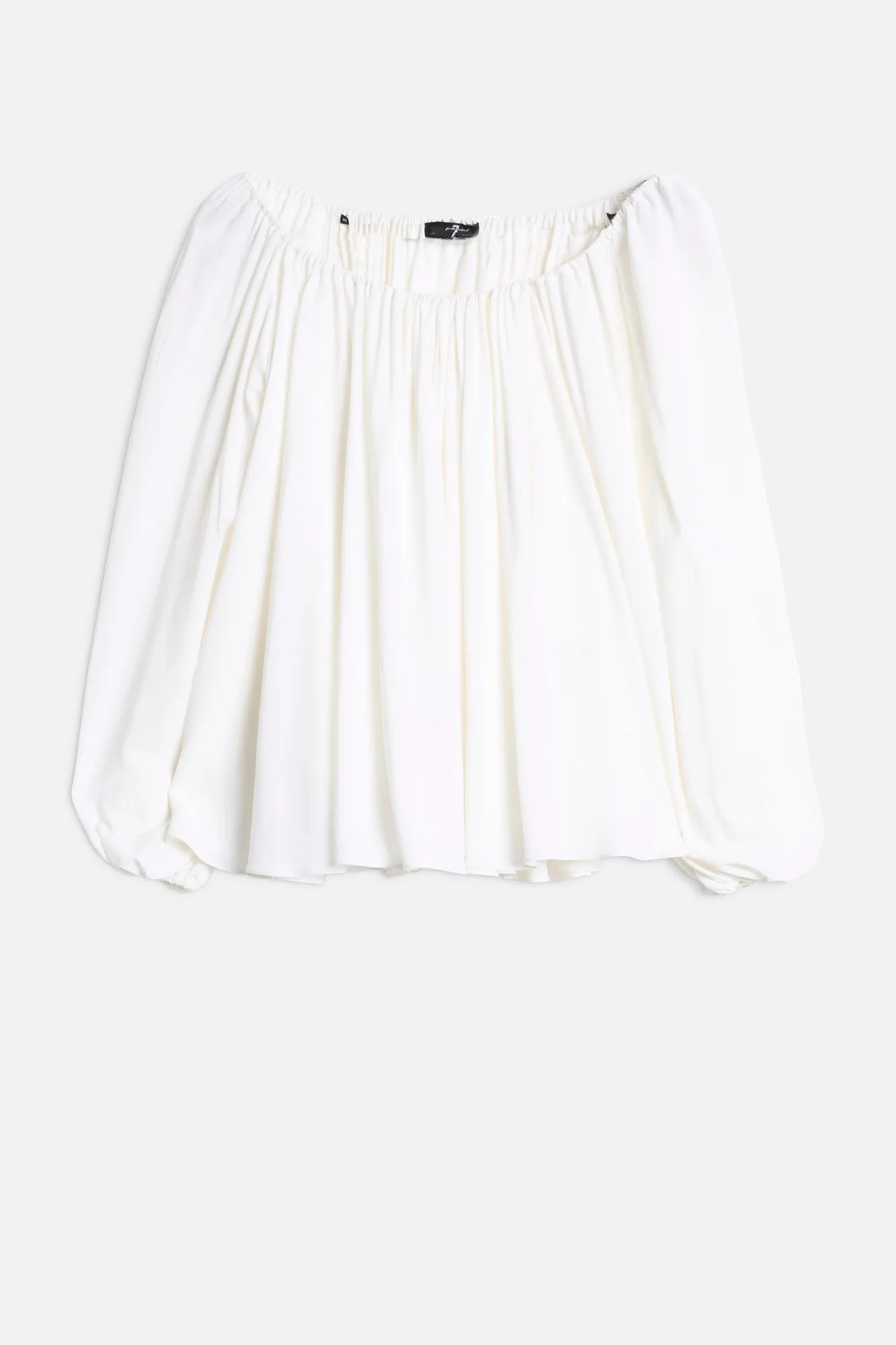 OFF SHOULDER BLOUSE in Silk Optical White sold by 7 For All Mankind