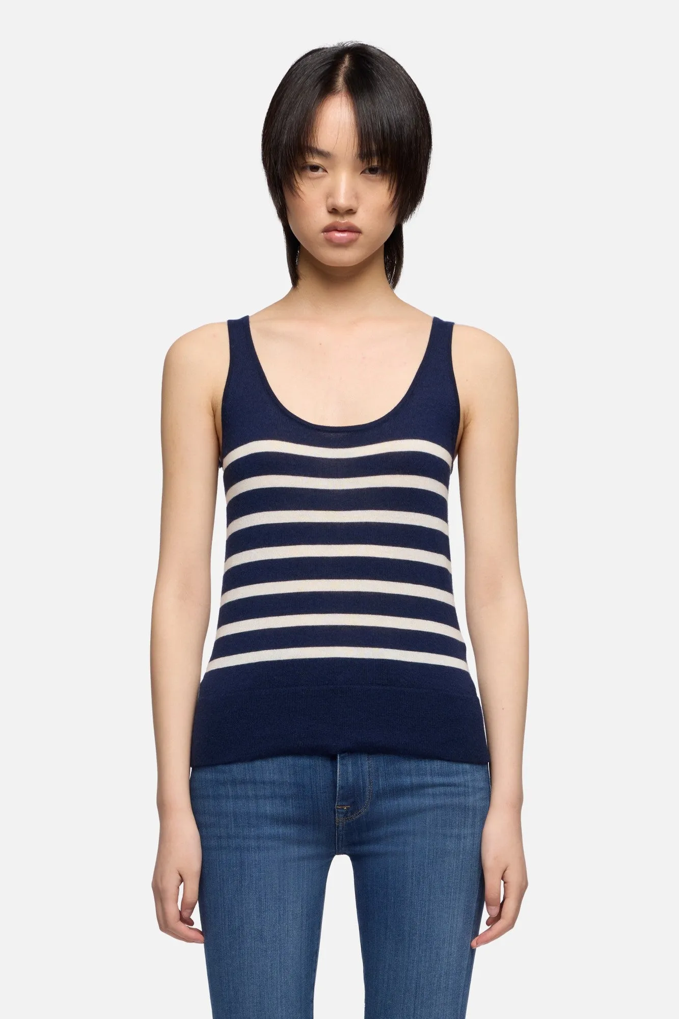 TANK in Cashmere Striped Ink sold by 7 For All Mankind product image thumbnail 3