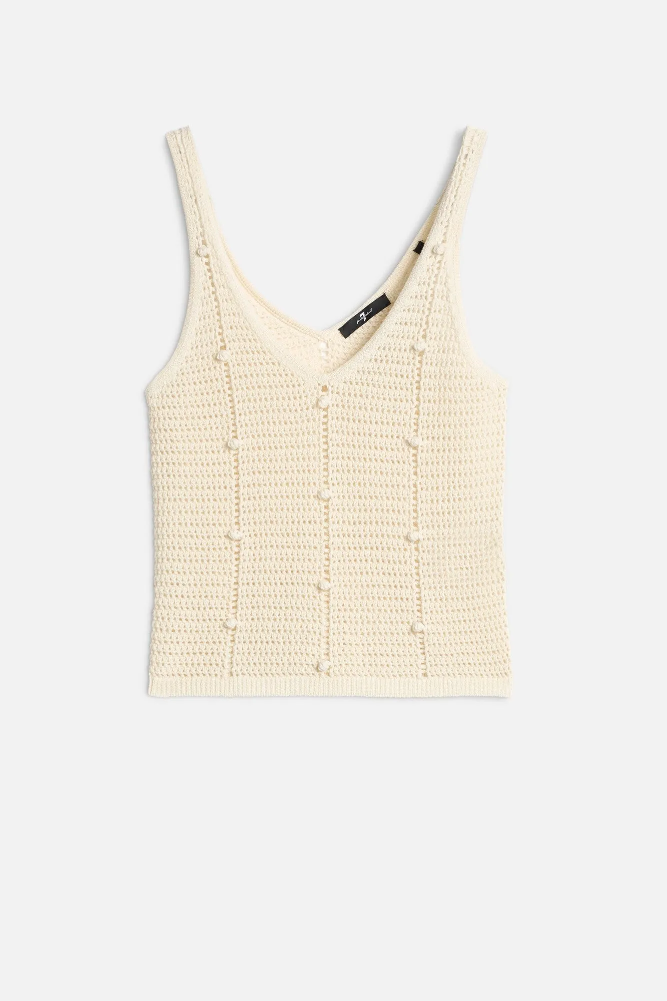 BOBBLE TANK in Ecru sold by 7 For All Mankind
