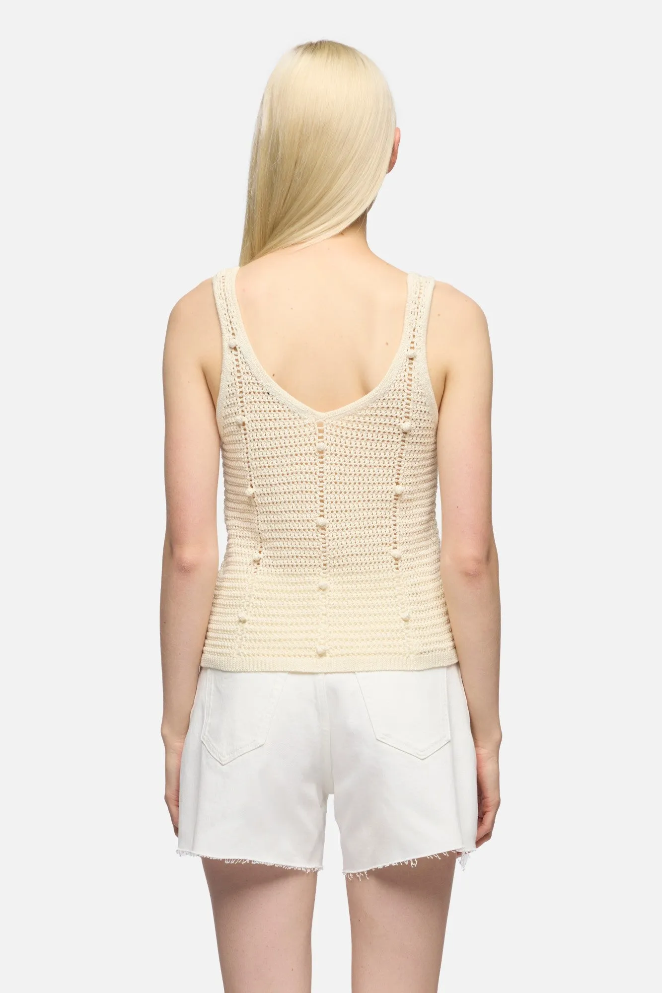 BOBBLE TANK in Ecru sold by 7 For All Mankind product image thumbnail 5