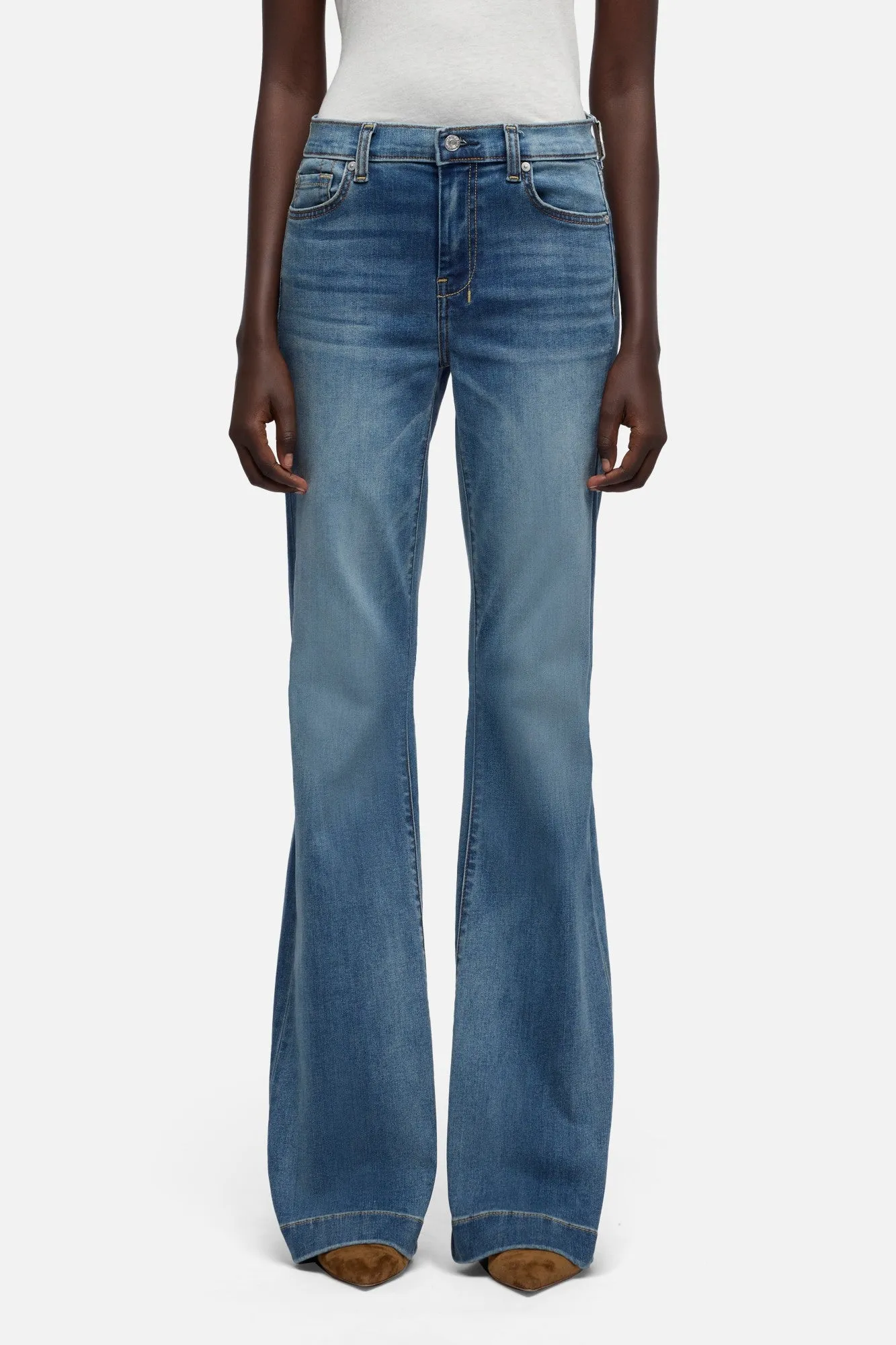 LONG DOJO in Slim Illusion Distressed Authentic Light sold by 7 For All Mankind product image thumbnail 3