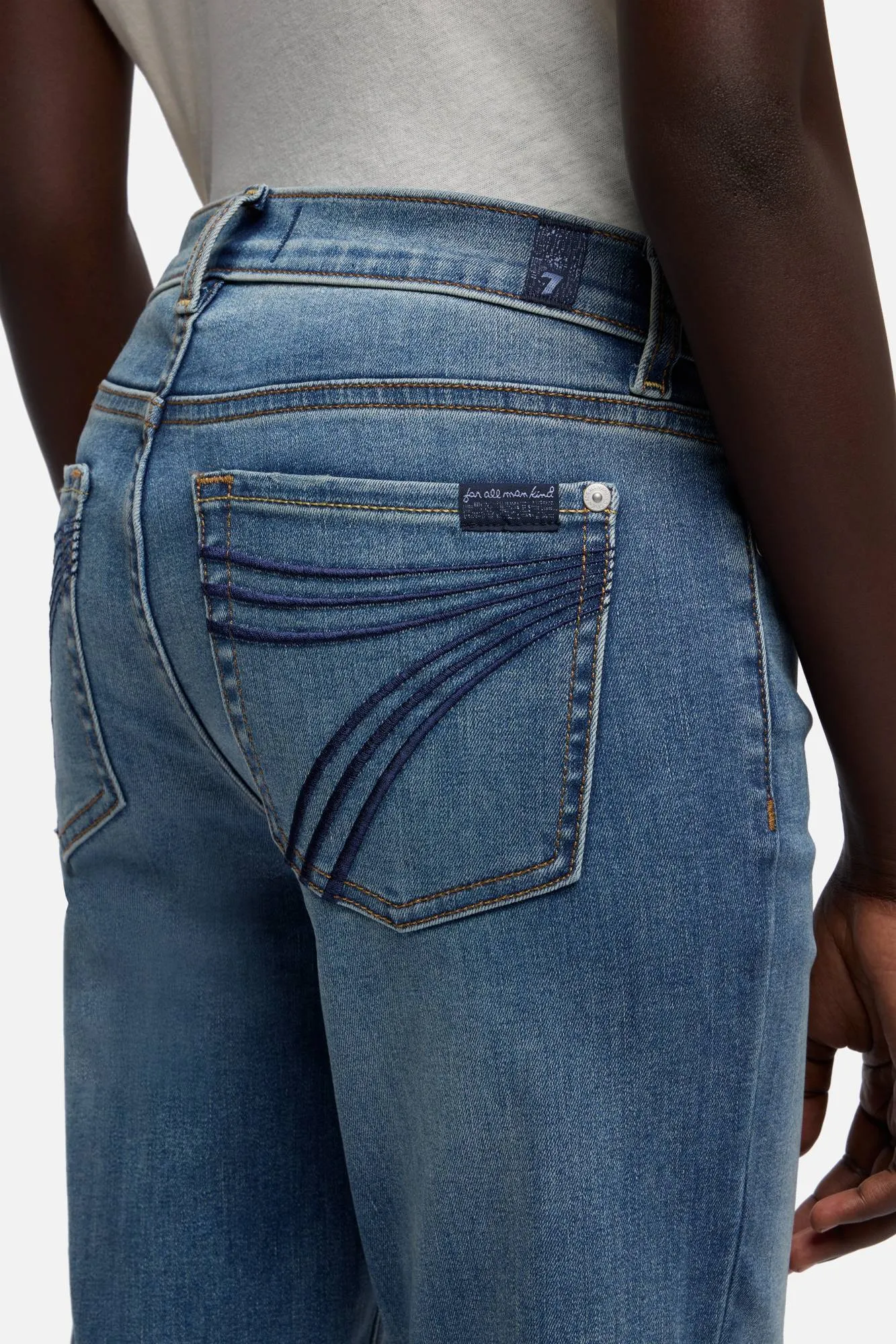 LONG DOJO in Slim Illusion Distressed Authentic Light sold by 7 For All Mankind product image thumbnail 4