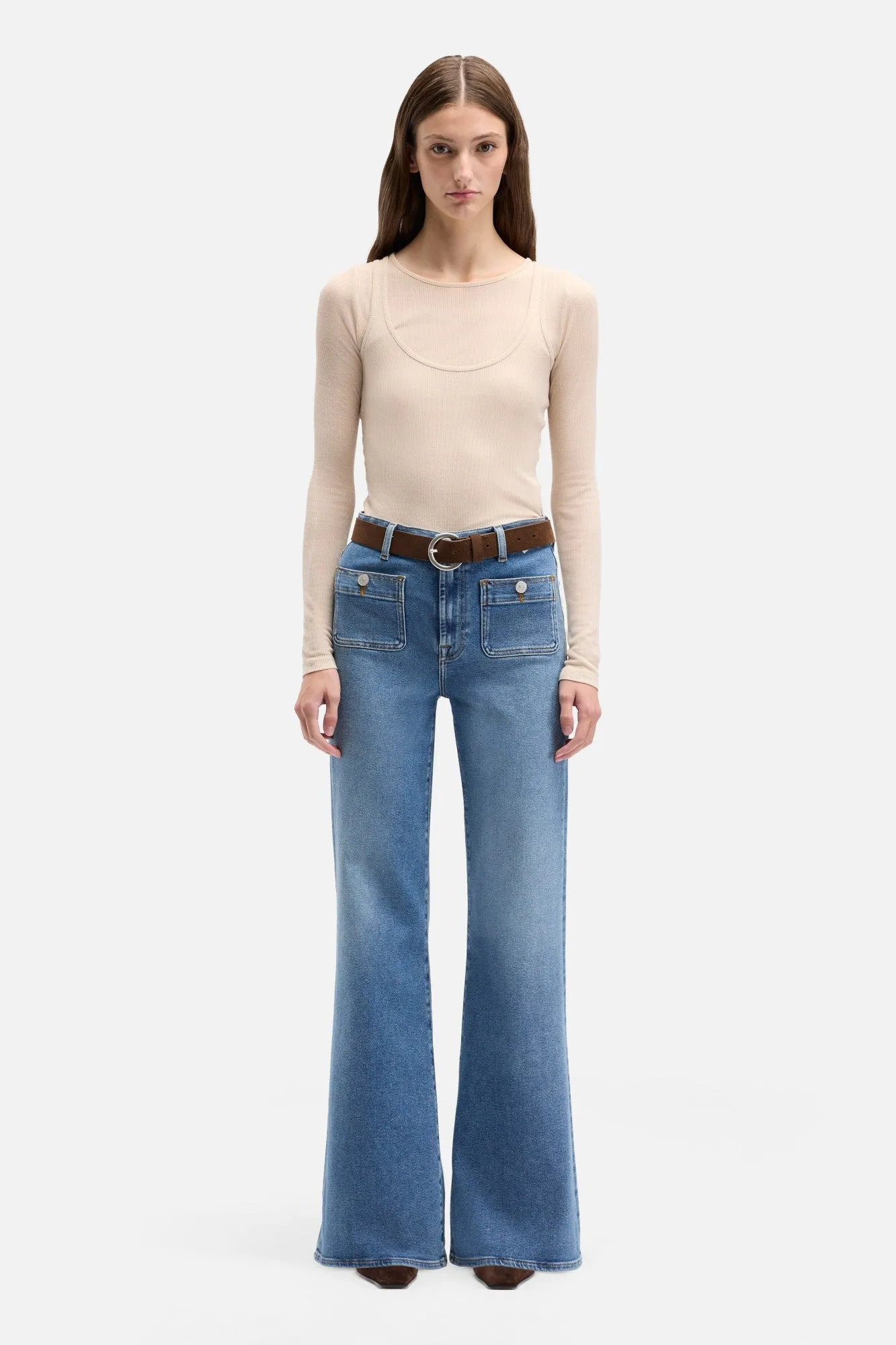 TAILORLESS MODERN DOJO in Luxe Vintage Oceanstone sold by 7 For All Mankind product image thumbnail 2