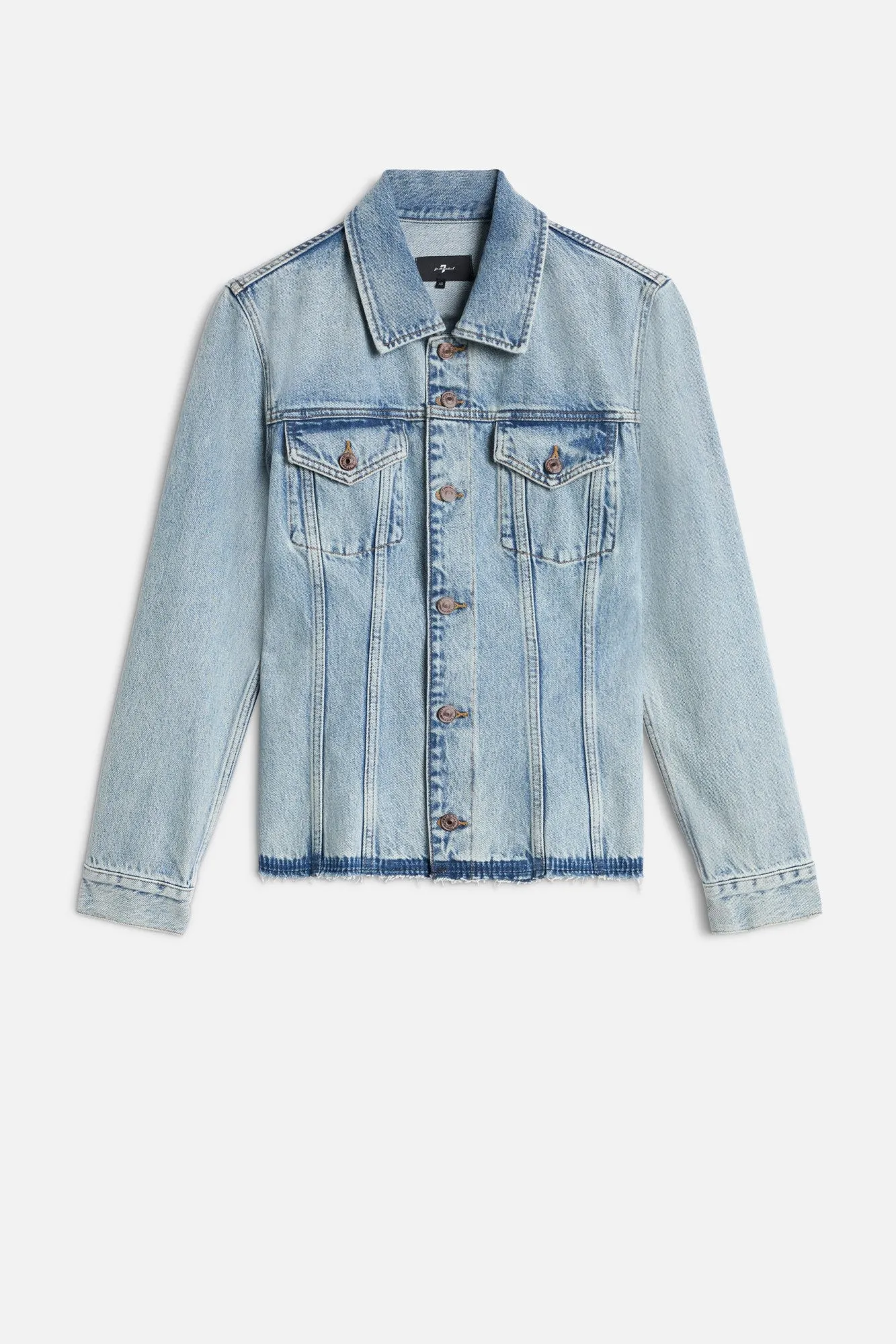 CINCHED TRUCKER JACKET in MANKIND Blue Erosion sold by 7 For All Mankind